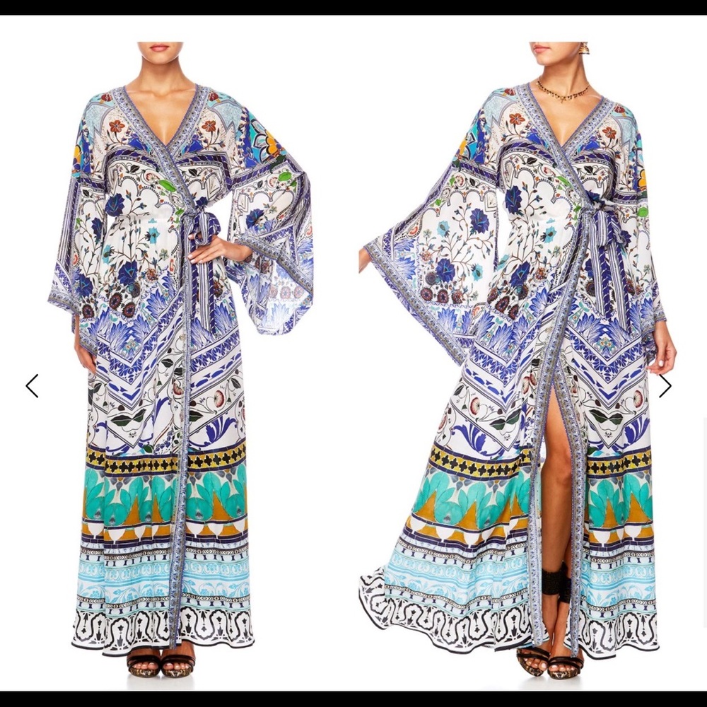 Kimono Wrap Dress Everlasting Udaipur ***Like New*** Sz S Retail $699.00 - Picture 9 of 9